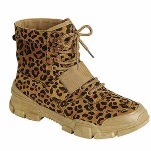 New Women's Leopard Pattern Ankle Boots